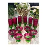 atabey home collection 6 kişilik 12 parça Çift Renk lüx Kahve Sunum Set- Ayaklı Kahve Yanı Su Bardağı