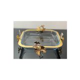 Atabey Home Collection Kelebek Döküm Ayakli Kare Büyük Borcam 28 Cm Metal Dekoratif Çerçeveli Paşabahçe