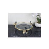 atabey home Kelebek Ayak Yuvarlak Borcam Tepsi-25 Cm eym103