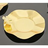 Atabey Home Metal 6'lı Çay Tabağı Döküm Kelebekli Lüks Tabak
