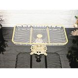 Atabey Home Paşabahçe Elegance Bölmeli Gold Döküm Ayaklı Sunum Kayık Dikdörtgen Tabak & Servis Tabak 27 cm
