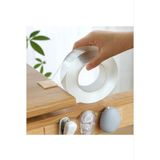 Ataby Çift Taraflı Şeffaf Nano Silikon Bant 18 mm 1 mt Güçlü Yapışkan Iz Bırakmaz Şeffaf Bant - 18 x 100