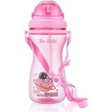 Ataby Figürlü Çocuk Matara Pipetli 500 ml - Pembe