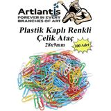 Ataç Renkli Metal Plastik Kaplama 100 Adet Orta Boy 1 Paket Ataş Okul Ofis Belge Düzenleme Paslanmaz Kaplamalı - Standart