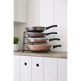 Atacı 1 Adet Siyah Dolap Içi - Dolap Dışı , 4 Katlı Metal Organizer Tava Rafı