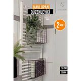 Atacı Home 1.kalite Siyah Asılabilir Havlupan Düzenleyici Banyo Havlu - Tuvalet Kağıdı Sepeti- Fenomen Ürünü