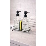 Atacı Siyah Metal Kare Sıvı Sabunluk Standı 250 ml ve 500 ml Uyumlu