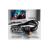 ATAELEKTRONİK 1.5 Metre ( L Uçlu ) HDMI Kablo 90° Dar alan TV monitör projeksiyon uydu alıcısı oyun konsolu bilgisayarlarla uyumlu