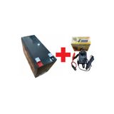 ATAELEKTRONİK 12v 9ah 20hr 12 Volt 9 Amper Kuru Tip Akü + 12 Volt Aküler Için Şarj Cihazı 1a Adaptör Şarz 2li Set