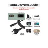 ATAELEKTRONİK 3 Metre - C7 Güç Kablosu ps2 ps3 ps4 ps5 xbox one Televizyon tv Radyo ışıldak Power Elektrik Kablosu