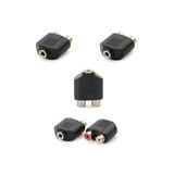 ATAELEKTRONİK 5 Adet 3.5mm Stereo Aux Siteryo Dişi - 2 Rca Dişi Çevirici Jack Fiş Soket Kablo Hoparlör Jakı