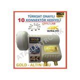 ATAELEKTRONİK Bireysel Çanaklar Için 2'li 2 Çıkışlı Lnb 3d 4k Full Hd Lenebe Elenbi 10 Adet Jak
