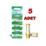 ATAELEKTRONİK oyuncak alarm kepenk pili 27A 12V Alkalin Pil V27A LR27A MN27 L828 A27 12V Pil - 5 Adet