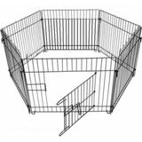 Atahan Pet Metal Köpek Oyun Alanı Çit 63X63 cm Altı Parça Dayanıklı Yapı - 63*63