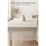 atak by atak home collection Fransız Güpür Yıldız Dantel Masa Örtüsü – Full Dantel, Premium Şık Tasarım