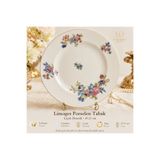 Atak Hediyelik Limoges Damgalı Porselen Çiçek Desenli Tabak – 23 cm