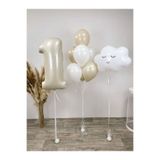 Atakent Süs Yaş Doğum Günü Set Bulut Folyo Balon Bej Krem Yaş Doğum Günü Set Yaş Pastel Folyo Balon