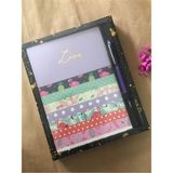 Atakids Lizy Tasarımlı Defter ve Kalem Seti (96 Yaprak) - Mor