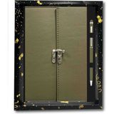 Atakids Lizy Vintage Deri Hediyelik, Vip Defter ve Kalem Seti - Haki