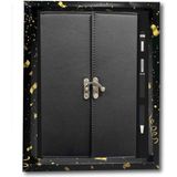 Atakids Lizy Vintage Deri Hediyelik, Vip Defter ve Kalem Seti - Lacivert