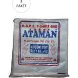 Ataman 25X33 cm 1 Kg 510 Adet Küçük Boy Kalın Şeffaf Atlet Poşet
