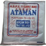 Ataman Kalın Şeffaf Atlet Poşet Küçük Boy 25X33 cm 1 kg - 1 Paket-Takriben 170 Adet