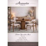 ATAMANİKRA839 Bohem Yuvarlak Masa Sandalye Takim - 4