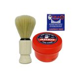 atamanstore Klasik Tıraş Seti | Ahşap Sakal Tıraş Fırçası | Kase Tıraş Sabunu | Kibrit Kantaşı