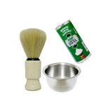 atamanstore Klasik Tıraş Seti | Ahşap Saplı Sakal Tıraş Fırçası | Paslanmaz Çelik Tıraş Tası | Tıraş Sabunu S-2