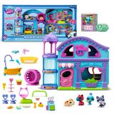 Atari Littlest Pet Shop Bandai Deluxe Littlest Pet Shop, BF00596, 4 evcil hayvan, 1 oyun sahnesi, 20 aksesuar, 4 koleksiyon kartı, 1 sanal kod, Gen 7, 4 yaş +