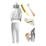 ATARLAR Arıcılık Malzemeleri 6'lı set (Maske+Pantolon+Eldiven+körük+fırça+el demiri)