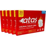 Ataş Mangal Kömürü Şömine Soba Tutuşturucu Tablet Çıra 35li Kokusuz * 5 Adet - Beyaz