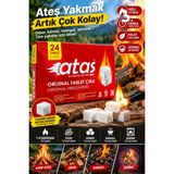 Ataş Soba Tutuşturucu Tablet Çıra 24 Parça | Şömine, Mangal ve Kamp Ateşi Yakma Aparatı - Beyaz - 1 Adet