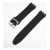 Atasaat 19MM Swatch Uyumlu Siyah Slikon Saat Kordonu