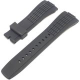 Atasaat Seiko Velatura Uyumlu Siyah Slikon Saat Kordonu