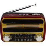 Ataşbey Nostaljik Bluetoothlu Müzik Kutusu,3 Band Radyo, Usb, Sd, Mp3 Player RT-310BT - Kahverengi