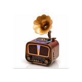 ataşbey RT-602 Özel Plak Gramafon Tasarımlı Ledli Klasik Retro Nostalji Bluetooth/USB/Sd/ Radyo Mp3 Player Müzik Kutusu