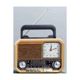 ataşbey RT-678 Klasik Saatli Klasik Solar Enerji Nostalji Bluetooth USB/Sd/Radyo Mp3 Player Müzik Kutusu