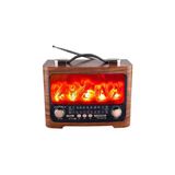 ataşbey Rt-733 Şömine Görünümlü Nostaljik Bluetooth-usb-sd Radyo Mp3 Müzik Kutusu