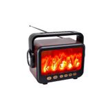 ataşbey Rt-734 Şömine Görünümlü Fenerli / Solar Güneş Enerjili /Bluetooth Radyo Mp3 Player Müzik Kutusu
