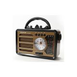 ataşbey RT-737 Şık Tasarım Saatli Klasik Retro Solar Enerji Nostalji Bluetooth USB Sd Radyo Mp3 Müzik Kutusu