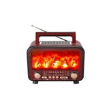 ataşbey Rt-754 Şömine Görünümlü Solar Güneş Enerji Ahşap Nostalji Bluetooth Usb Sd Mp3 Radyo Müzik Kutusu