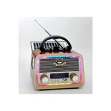 ataşbey Solar Güneş Enerji Led Fenerli RT-301 M Ahşap Nostalji Bluetooth USB-SD-Radyo-Mp3 Çalar Müzik Kutusu