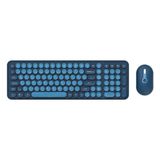 ATAsoft Bkb6 Ev Ofis Iş Yeri 2.4 Ghz Daktilo Kablosuz Klavye Mouse Seti - Koyu Mavi