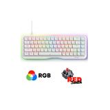 ATAsoft ELEKTRONİK Since 2021 Beyaz Mekanik Red Switch Gaming Oyuncu Klavyesi K68 Hotswapp