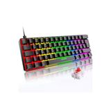 ATAsoft ELEKTRONİK Since 2021 T60 Kırmızı Switch Mekanik Siyah Rgb Klavye Kablolu Gaming Oyuncu Klavyesi T60 Mini Q Klavye Uyumlu