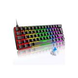 ATAsoft ELEKTRONİK Since 2021 T60 Rgb Mavi Switch Mekanik Siyah Klavye Kablolu Gaming Driverli Oyuncu Klavyesi T60 Mini Q Klavye