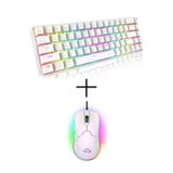 ATAsoft ELEKTRONİK Since 2021 T60 RGB Mekanik Beyaz Klavye Mouse Hediyeli Kablolu Gaming Driverli Oyuncu Mini Klavye