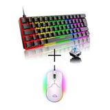 Atasoft Elektronik Since 2021 T60 Rgb Mekanik Siyah Klavye Mouse Kablolu Gaming Driverli Oyuncu Mini Klavye