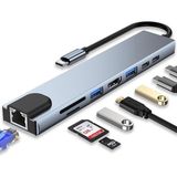 ATAsoft Macbook Pro Air USB Type-C Hub Dönüştürücü Çevirici Çoklayıcı USB Hdmı Micro Sd 8 Girişli Çevirici
